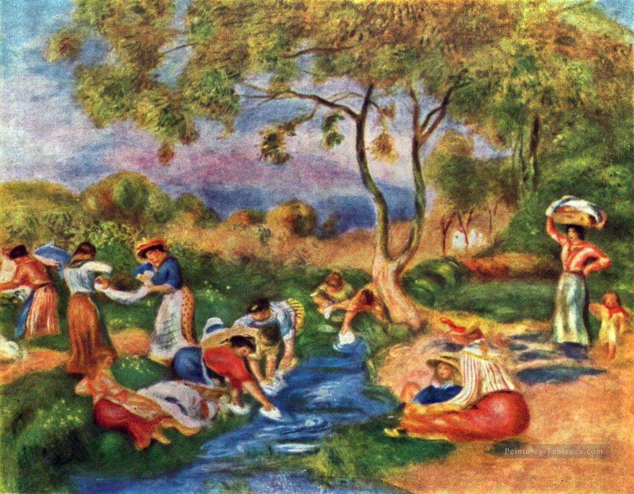 lavandières Pierre Auguste Renoir Peintures à l'huile